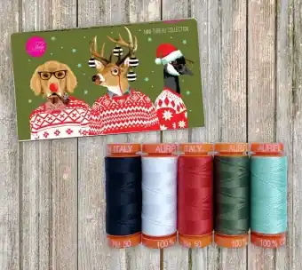 Meistverkauft Holiday Homies Tula Pink Mini Thread Collection – Kleines Aurifil Garnsortiment