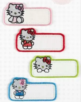 Rabatt 4er Set Hello Kitty Bügelapplikationen – Original Sanrio