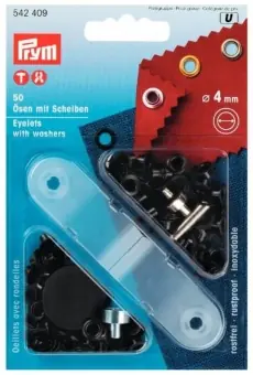 Sonderangebot Ø 4mm Ösen mit Scheiben, schwarz brüniert – PRYM Vario Creative Tool Zubehör