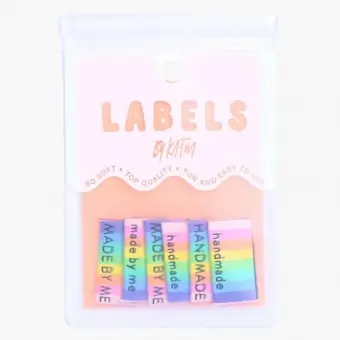 Gleich Bestellen Handmade / Made by Me – KATM Regenbogen Webetiketten – Premium Woven Rainbow Labels – Kylie and the Machine