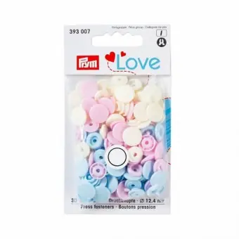 Sofort Bestellen Nähfrei Snap Druckknöpfe – PRYM Love Color Snaps Ø12,4mm – Rosa / Weiß / Hellblau