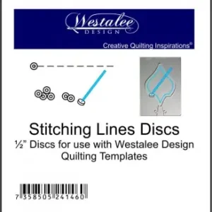 Stitching Line Discs Set für Ruler Foot Templates - 1/4 inch Nahtzugaben-Abstandshalter / Rulerwork Quilting Scheiben Kracherpreis