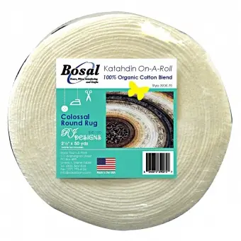Highlight Katahdin Vliesrolle 2 1/2 inch x 50 yards – Baumwollvliestreifen auf der Rolle – Bosal White Kathadin Bio-Baumwollvlies