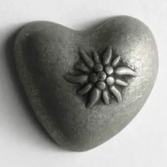 14mm Trachtenknopf mit Edelweiß – Dill Vollmetallknopf – Altzinn Vintage-Knopf – Made in Germany Nur Für Kurze Zeit