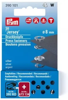 Mini Nähfrei Druckknöpfe 8mm – silber – PRYM Metalldruckknöpfe Nachfüllpackung für Vario Creative Tool Letzte Chance