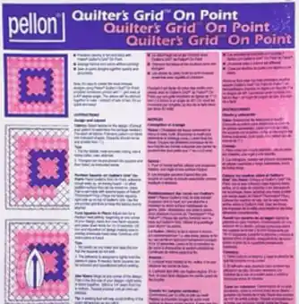 Quilter’s Grid On Point Rauten Watercolor Bügelvlies 2,5cm – 1 inch Pellon / Freudenberg – Liniertes Patchworkvlies Abverkauf