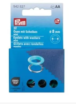 Sichere Zahlung Ø 8mm Ösen mit Scheiben, mintfarbig – PRYM Vario Creative Tool Nachfüllset-Zubehör