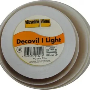 Decovil I Light / 1 / 1225 I - Vliesstoff / Schabrackeneinlage mit Lederähnlichem Griff - 15m Rolle Super-Preis