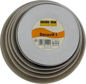 Super-Preis Decovil I / 1 / 121 – Vliesstoff / Schabrackeneinlage mit Lederähnlichem Griff – 15m Rolle