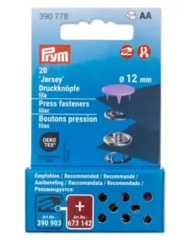 Mini Nähfrei Druckknöpfe 12mm – lila – PRYM Jersey Metalldruckknöpfe Nachfüllpackung für Vario Creative Tool Preis Gesenkt