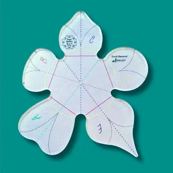 Neue Ware Petal Perfect Ruler Quiltlineal – 5-in-1 Longarm Quilting Good Measure Template – Rulerwork Maschinenquiltlineal von Margie Lantz