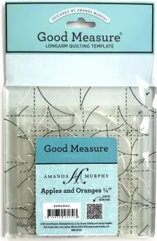 Apples & Oranges 3er Quiltlineal-Set – Good Measure Longarm Quilting Template – Rulerwork Maschinenquiltlineal von Amanda Murphy Schneller Versand