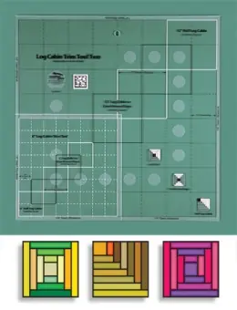 6″ & 12 inch Log Cabin Trim Tool Two 2 II – Creative Grids Non Slip Ruler – Blockhausmuster Patchworklineal Ausverkauf
