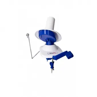 Weltweiter Versand Knit Pro Knäuelwickler / Wollknäuelwickler / Wickelmaschine / Wollwickler – Blau / Weiß