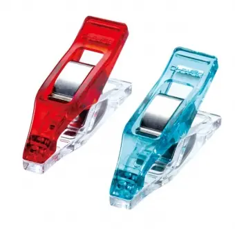 Ausverkauf Bunte MINI Clover Wonder Clips Stoffklammern – 20er Packung Rot & Türkis