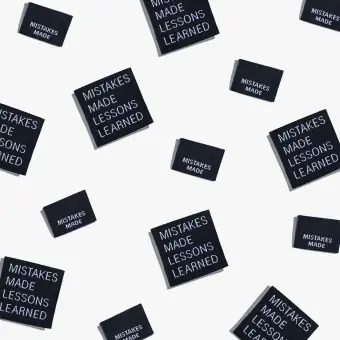 Mistakes Made Lessons Learned – KATM Webetiketten – Premium Woven Labels – Kylie and the Machine Wochenendangebot