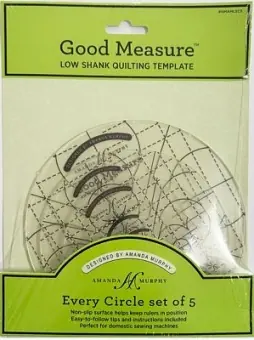 Sichere Zahlung Every Circle 5er Quiltlineal-Set – Good Measure Longarm Quilting Template – Rulerwork Maschinenquiltlineal von Amanda Murphy – LOW SHANK!