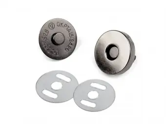 Kostenloser Rückversand Magnetverschlüsse Ø18mm, Gunmetal / Schwarzsilber