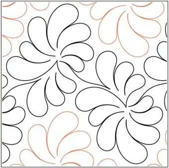 Highlight Dandelion Pantograph – 11 inch Urban Elementz Paper Panthographs – Quiltmuster auf der Rolle