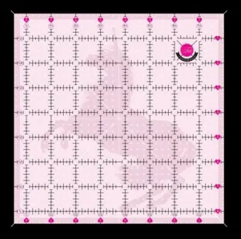 8 1/2″ Tula Pink Einhorn Lineal- Original Tula Pink Hardware – 12 Square Templates Rulers with Unicorn Handgefertigt