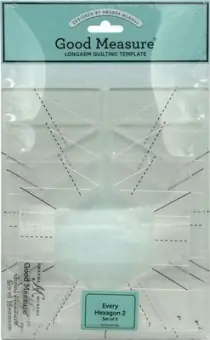Every Hexagon 2 – 3er Sechseck Quiltlineal-Set – Good Measure Longarm Quilting Template – Rulerwork Maschinenquiltlineal von Amanda Murphy Finale Aktion