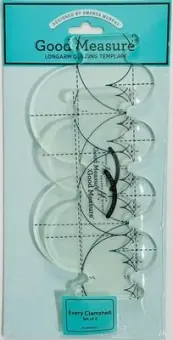 Every Clamshell 2er Quiltlineal-Set – Good Measure Longarm Quilting Template – Rulerwork Maschinenquiltlineal von Amanda Murphy Expressversand