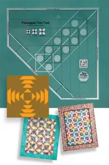 Creative Grids Pineapple Trim Tool Quilt Ruler – Ananas Patchworkblock Patchworklineal Kostenfreie Lieferung