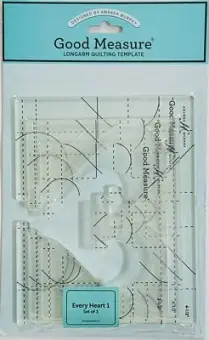Sofort Bestellen Every Heart 3er Quiltlineal-Set No.1 – Good Measure Longarm Quilting Template – Rulerwork Maschinenquiltlineal von Amanda Murphy