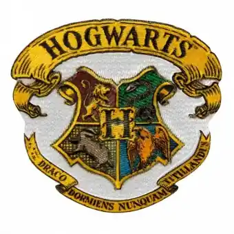 Hogwarts Haus Wappen – Harry Potter Bügelapplikationen „Hogwarts House Crests“ – Original Wizarding World J.K. Rowling’s Collection Lizenz – Aufbügelbare Iron On Patches Bestseller
