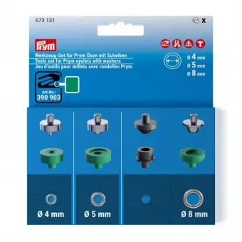 Solange Der Vorrat Reicht Werkzeug-Set Ösen mit Scheiben 4mm / 5mm / 8 mm – PRYM Vario Creative Tool Zubehör