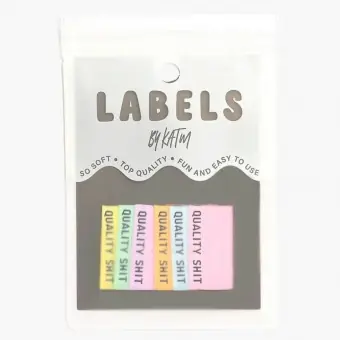 Quality Shit – KATM PASTEL Webetiketten – Premium Woven Labels – Kylie and the Machine Echt