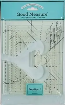 Every Heart 3er Quiltlineal-Set No.2 – Good Measure Longarm Quilting Template – Rulerwork Maschinenquiltlineal von Amanda Murphy Garantierte Lieferung