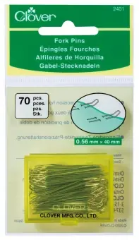 Großpackung – 70 Stück Gabelnadeln / Fork Pins – Clover Gabelstecknadeln Premium
