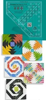 Creative Grids Pineapple Trim Tool Mini Quilt Ruler – Ananas Patchworkblock Patchworklineal Schneller Versand