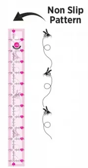 Markenware Bienchen Rollschneiderlineal 1 1/2″ x 12 1/2 inches – Original Tula Pink Hardware – Bee Ruler