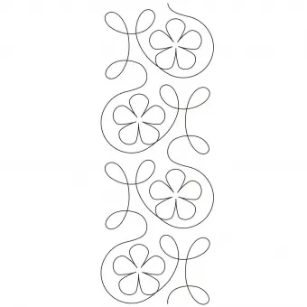 Ginger Flower Border Pantograph Quiltschablone – 5 inch Quilting Stencils Panthograph Quiltmuster Wochenendangebot