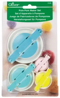 Pom-Pom Maker Set – 35mm – 45mm – 65mm – 85mm – Klein bis Extra Groß – Small to Large Pompoms by Clover Nur Heute