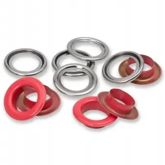 Ø 14mm Ösen mit Scheiben, rot & silberfarbig – PRYM Vario Creative Tool Zubehör Großhandel