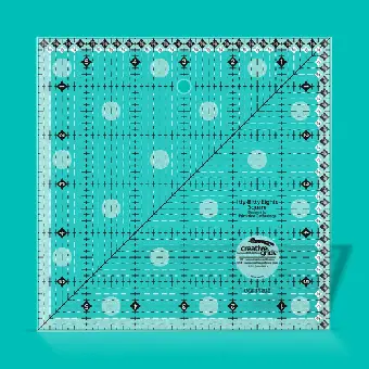 Itty Bity Eighth 6″ x 6″ Inch-Patchworklineal Quadrat – Creative Grids Non Slip Square Ruler – Quadratisches Rollschneidelineal Weltweiter Versand