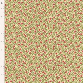 Begrenztes Angebot Bellflower Green – Tildas Wallflower Blümchenstoffe – Original skandinavischer Tildastoff