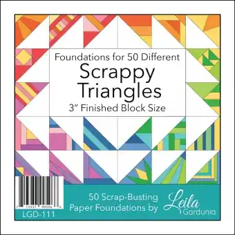 Jetzt Kaufen Mini Scrappy Triangles Foundation Sheets – Vorgedrucktes Papier für 50 Patchworkdreiecke in Paper Piecing Technik – 3 inch