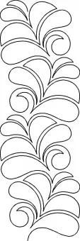 Begrenztes Angebot Fable Feathers Pantograph Quiltschablone – 5 inch Quilting Stencils Panthograph Quiltmuster