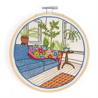 Sofaquilt Stickset – DMC Stick-Kit Wintergarten Markenware