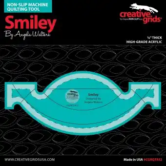 Top-Angebot Angela Walters Quiltlineal „Smiley“ – Creative Grids Non Slip Machine Quilting Tool – Rulerwork Maschinenquiltlineal