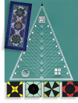 Creative Grids Spider Web Quilt Ruler 45° – Spinnennetz Patchworkblock 45 Grad Dreiecke Patchworklineal Nur Für Kurze Zeit