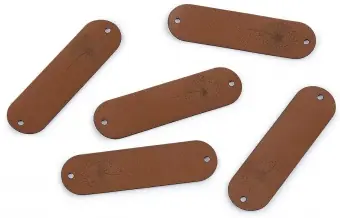 Pusteblume Kunstlederlabel – Kunstleder Etikett Löwenzahn Aufnäher – Braun – 1 Stück Rabatt