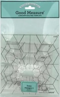 Every Hexagon 1 – 5er Sechseck Quiltlineal-Set – Good Measure Longarm Quilting Template – Rulerwork Maschinenquiltlineal von Amanda Murphy Super-Preis