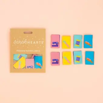 Nähutensilien Labels – Sarah Hearts Sewing Notions & Tools Webetiketten – Premium Woven Labels – Tied with a Ribbon Limited Edition Bestpreis