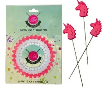 30 pinke Einhornstecknaden – Original Tula Pink Hardware – Unicorn Pins 30 count Preis Gesenkt