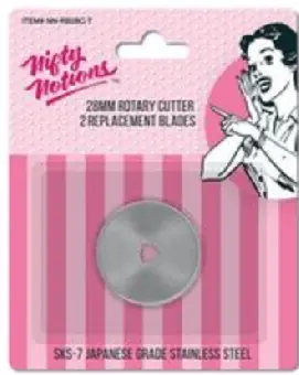 28mm Rollschneider Ersatzklingen 2er Pack Nifty Notions Rollschneiderklingen Super-Preis